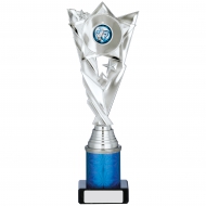 Silver/Blue Trophy 10.25 inches 26cm : New 2020