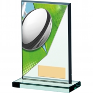 Rugby Acryclic Glass Award 5.25 inches 13cm : New 2020