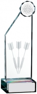 Laser Engraved Darts Glass Award 12.5cm : New 2019
