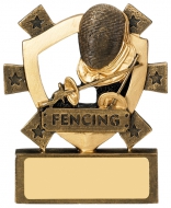 Fencing Mini Shield Trophy Award